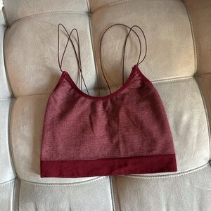 Burgundy and red urban outfitters out from under crop top